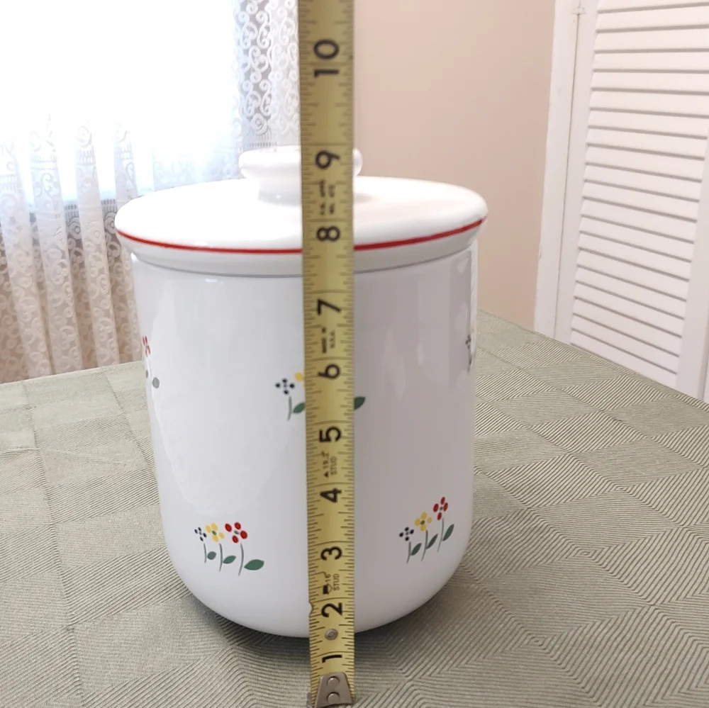 VTG Large RB Bernarda Canister Portugal Ceramic Container Storage Jar Floral 9